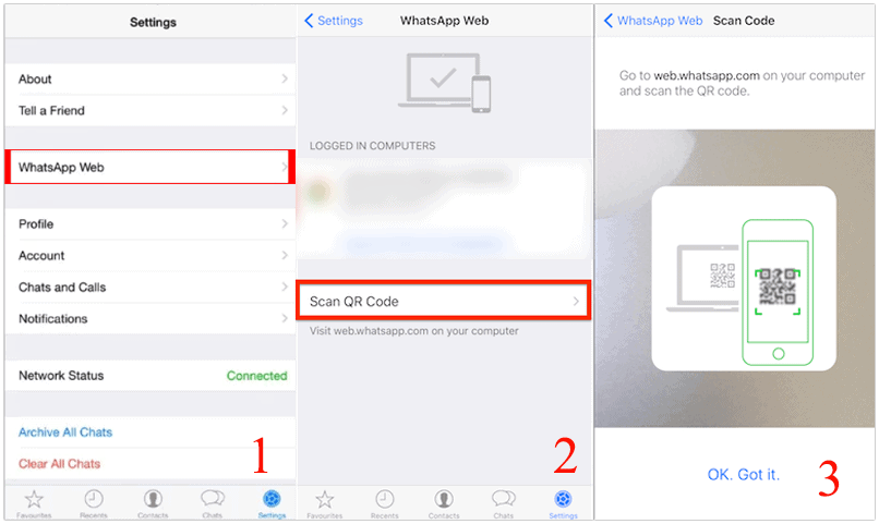 WhatsApp Iphone Web Scan