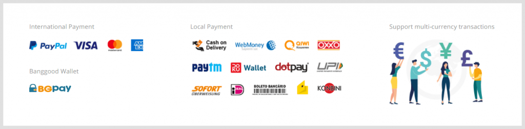 banggood payment methods