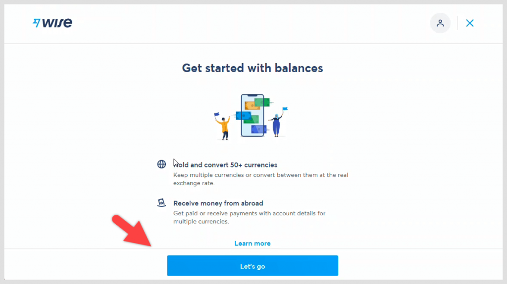Wise account setup