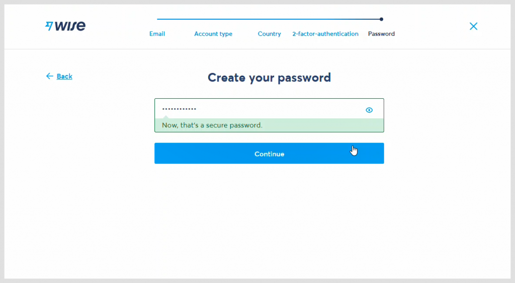 Wise Create Password