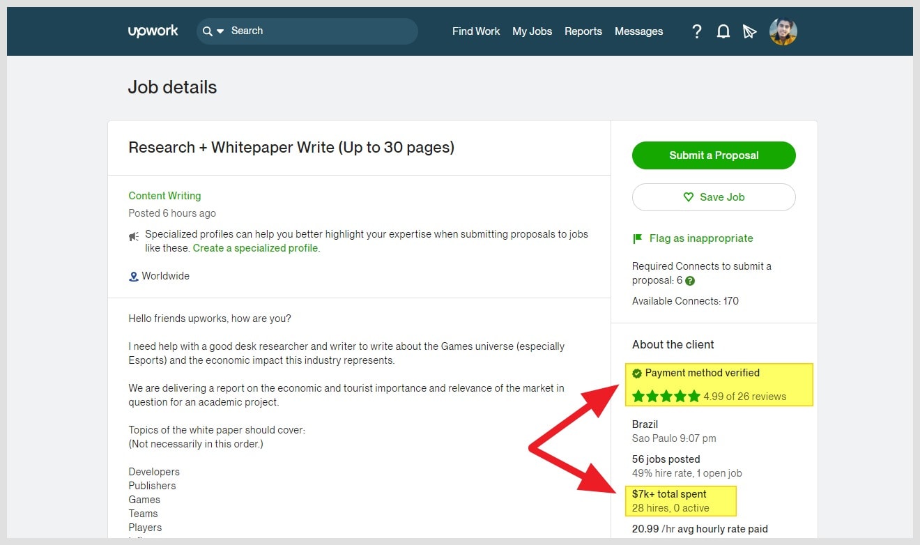 Upwork Client Review