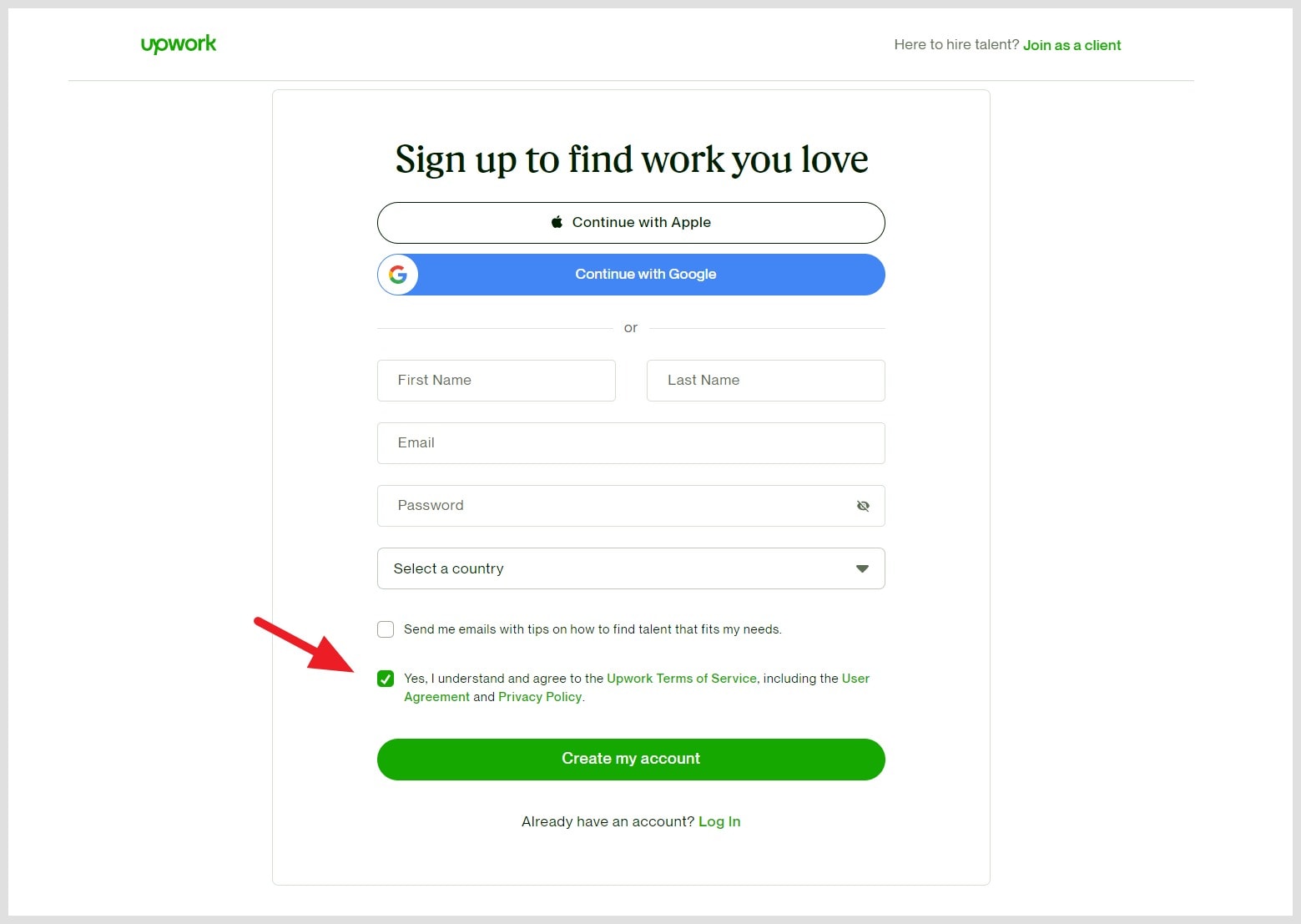 Upwork Terms