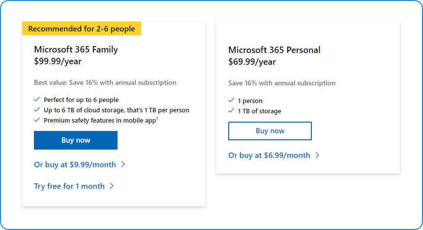Microsoft 365 Pricing