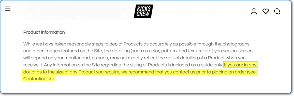 KicksCrew Product Information