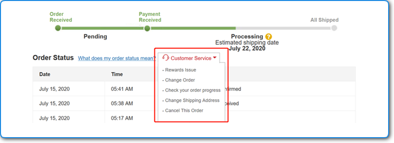 LightInTheBox Order Status Unshipped