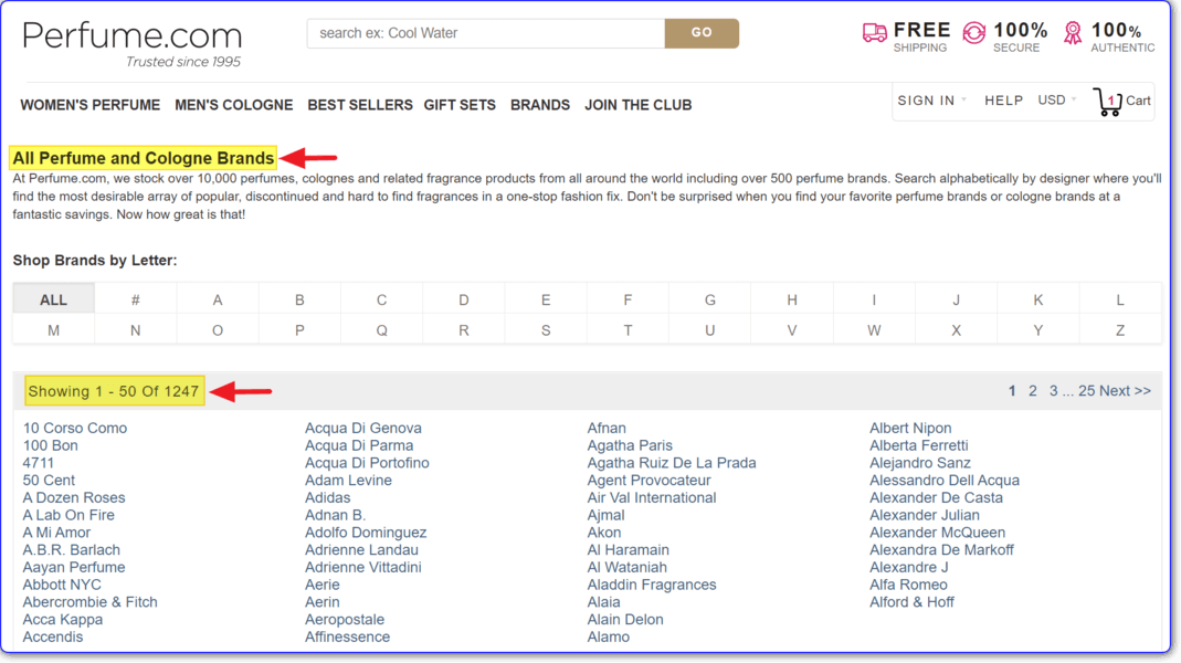 Perfume.com Brands