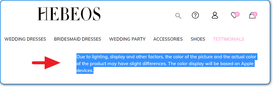 Hebeos Color Discrepancies