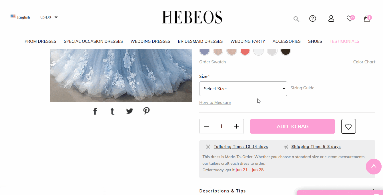 Hebeos Custom Size