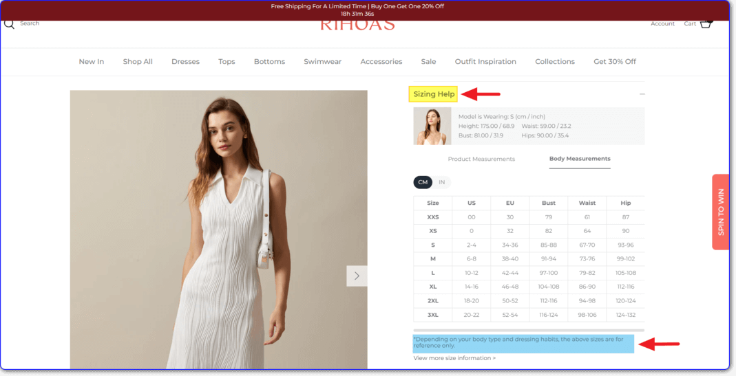 rihoas sizing help