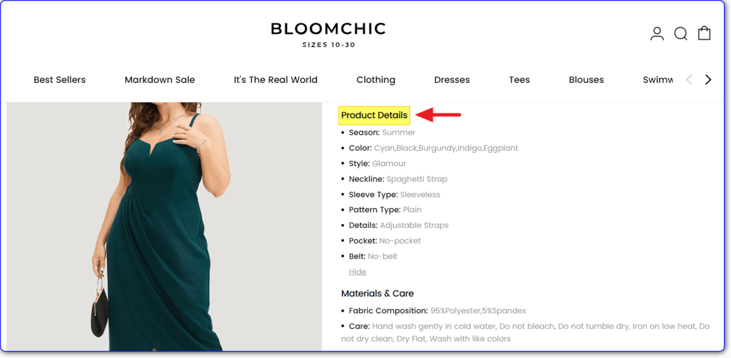 BloomChic product details