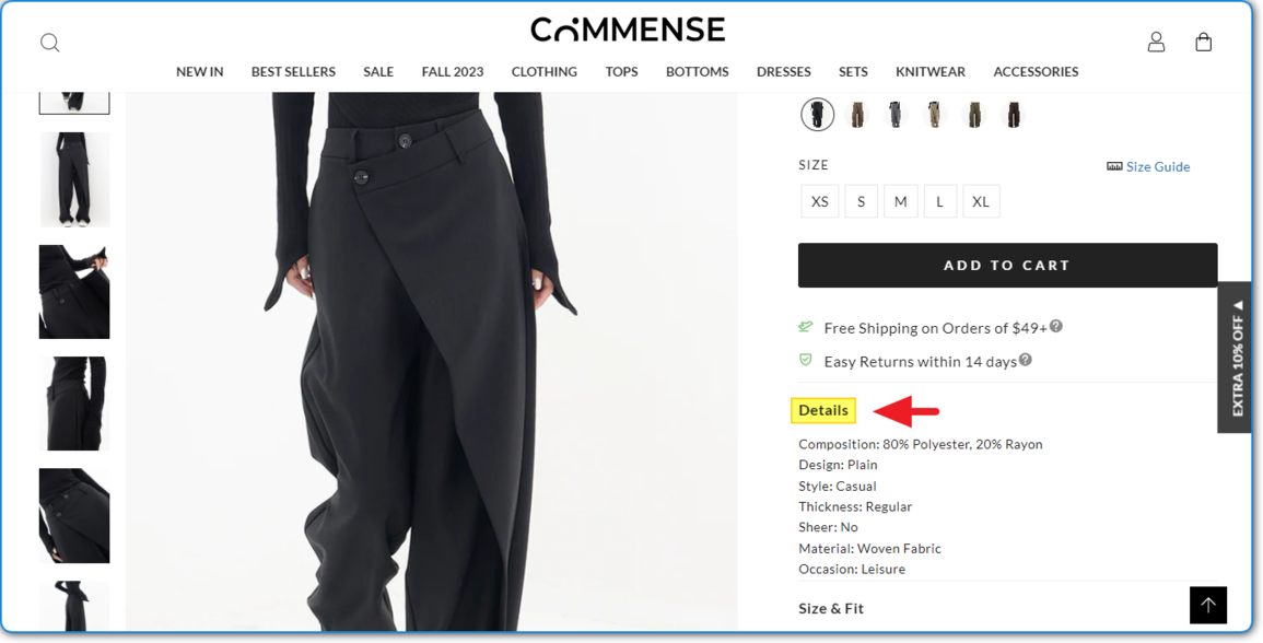 Commense Product Details