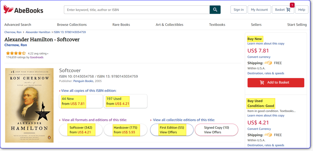 abebooks Book details