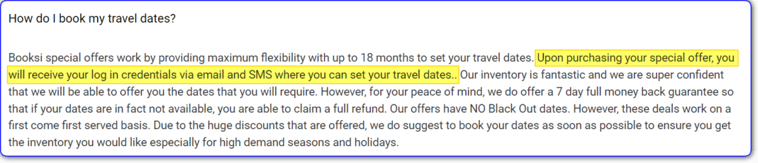 How to set Booksi travel dates